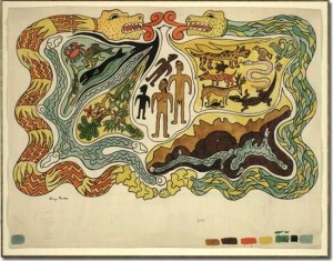 Diego Rivera (1886-1957): La creazione. Illustrazione del Popol Vuh, ca. 1931